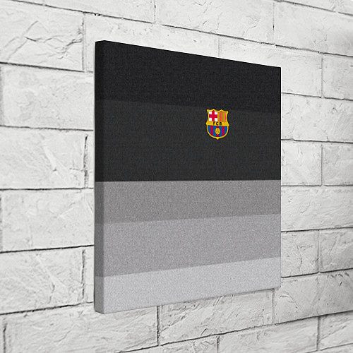 Картина квадратная ФК Барселона: Серый стиль / 3D-принт – фото 3