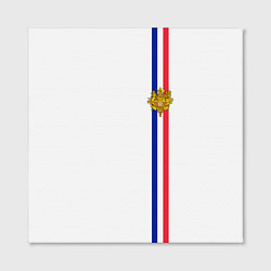Холст квадратный Франция: лента с гербом, цвет: 3D-принт — фото 2