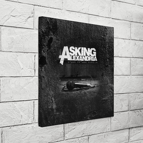 Картина квадратная Asking Alexandria: Black Micro / 3D-принт – фото 3