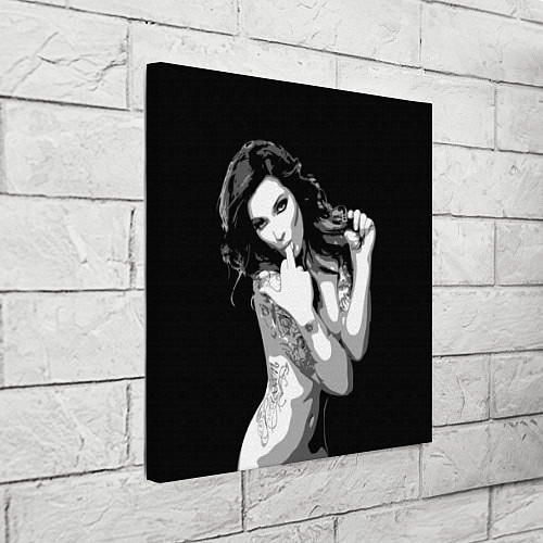 Картина квадратная Sexy Girl: Black & White / 3D-принт – фото 3
