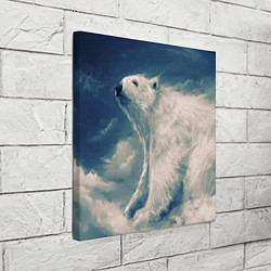 Холст квадратный Полярный медведь, цвет: 3D-принт — фото 2