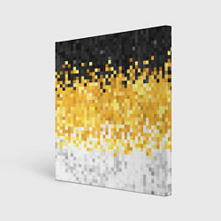 Холст квадратный Имперский флаг пикселами, цвет: 3D-принт