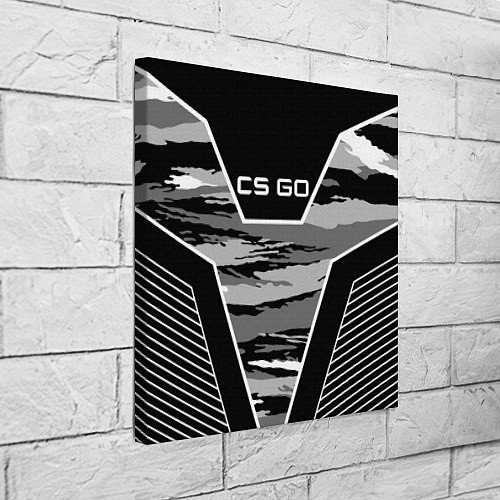 Картина квадратная CS:GO Grey Camo / 3D-принт – фото 3