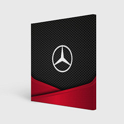 Холст квадратный Mercedes Benz: Grey Carbon, цвет: 3D-принт
