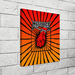 Холст квадратный Metallica Fist, цвет: 3D-принт — фото 2