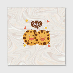 Холст квадратный Smile Cookies, цвет: 3D-принт — фото 2