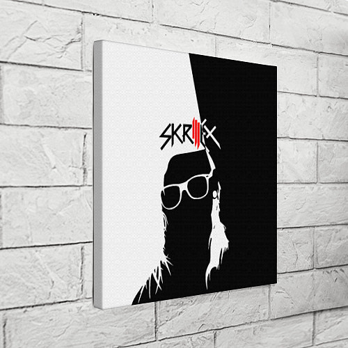 Картина квадратная Skrillex: Black & White / 3D-принт – фото 3