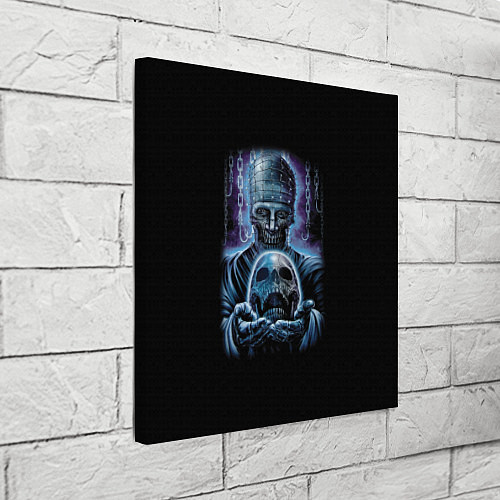 Картина квадратная Зомби с черепом / 3D-принт – фото 3