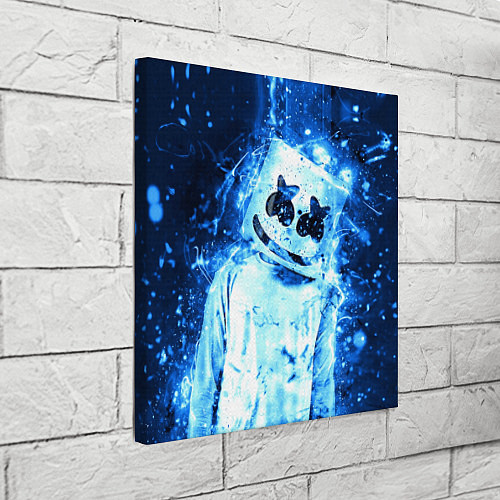 Картина квадратная Marshmello: Blue Liquid / 3D-принт – фото 3
