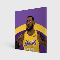 Холст квадратный LeBron 23: Lakers, цвет: 3D-принт
