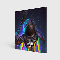 Холст квадратный Fortnite: Space Rainbow, цвет: 3D-принт