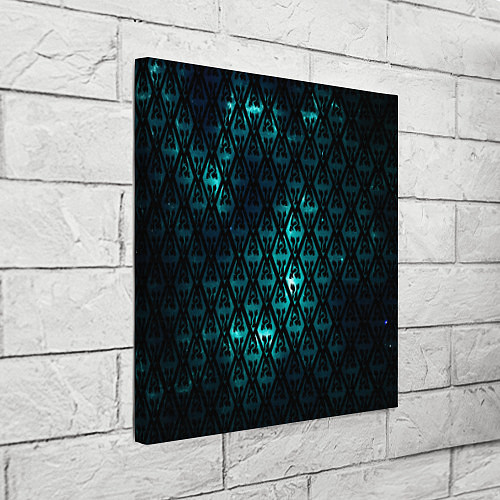 Картина квадратная TES: Blue Pattern / 3D-принт – фото 3