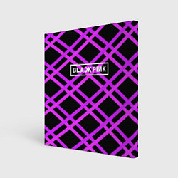 Холст квадратный Black Pink: Neon Lines, цвет: 3D-принт