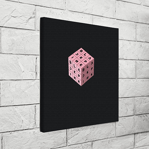 Картина квадратная Black Pink Cube / 3D-принт – фото 3