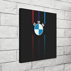 Холст квадратный BMW: Three Lines, цвет: 3D-принт — фото 2