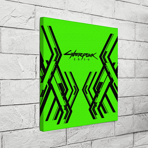 Картина квадратная Cyberpunk 2077: Acid Green / 3D-принт – фото 3