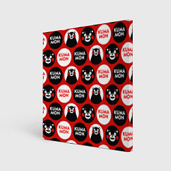 Холст квадратный Kumamon Pattern, цвет: 3D-принт