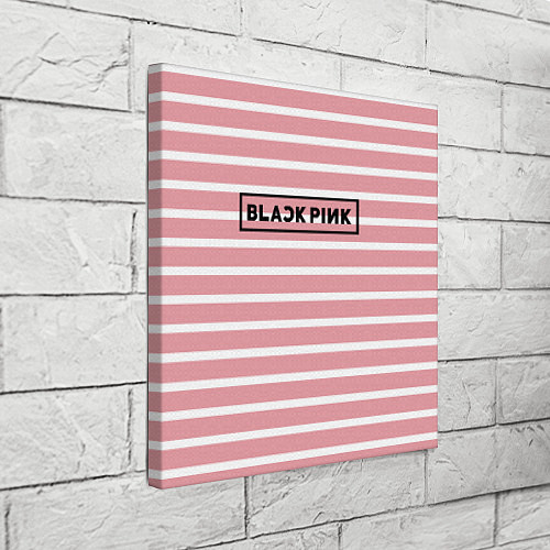 Картина квадратная Black Pink: Striped Geometry / 3D-принт – фото 3