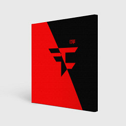 Холст квадратный FaZe Clan: Red & Black, цвет: 3D-принт
