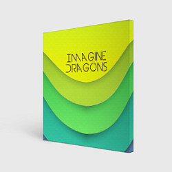 Холст квадратный Imagine Dragons: Lime Colour, цвет: 3D-принт