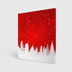 Холст квадратный Christmas pattern, цвет: 3D-принт
