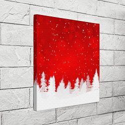 Холст квадратный Christmas pattern, цвет: 3D-принт — фото 2