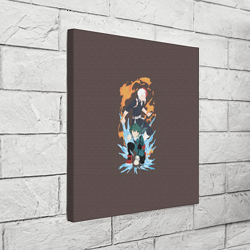 Картина квадратная Deku & Shouto / 3D-принт – фото 3