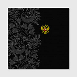 Холст квадратный Герб России и орнамент, цвет: 3D-принт — фото 2