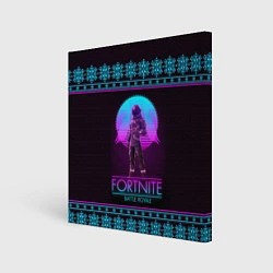 Холст квадратный Fortnite: Neon Battle, цвет: 3D-принт