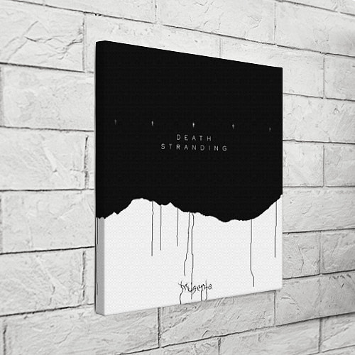 Картина квадратная Death Stranding: Black & White / 3D-принт – фото 3