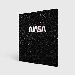Холст квадратный NASA: Space Glitch, цвет: 3D-принт
