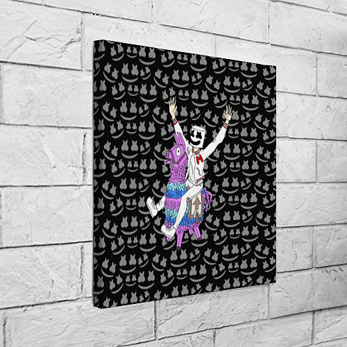 Картина квадратная Marshmello x Llama / 3D-принт – фото 3