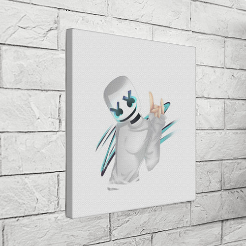 Картина квадратная Marshmello: White DJ / 3D-принт – фото 3