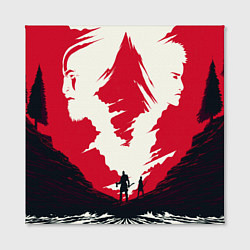 Холст квадратный God of War: Mountain Warrior, цвет: 3D-принт — фото 2