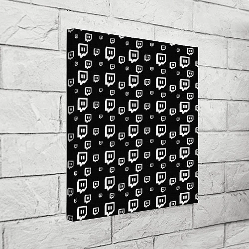 Картина квадратная Twitch: Black Pattern / 3D-принт – фото 3