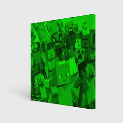 Холст квадратный Minecraft game characters, цвет: 3D-принт