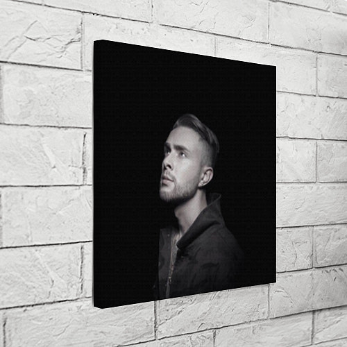 Картина квадратная Егор Крид: Цвет настроения чёрный / 3D-принт – фото 3