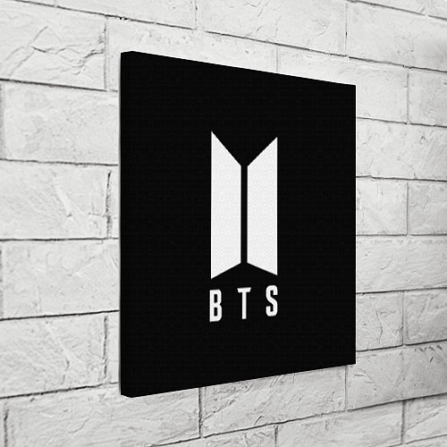 Картина квадратная BTS лого белое / 3D-принт – фото 3