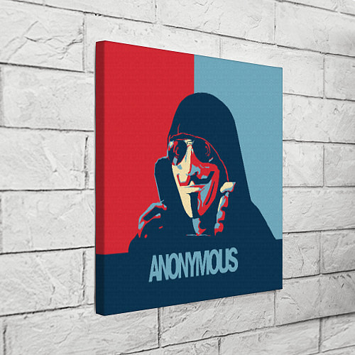Картина квадратная Anonymous поп арт мем / 3D-принт – фото 3