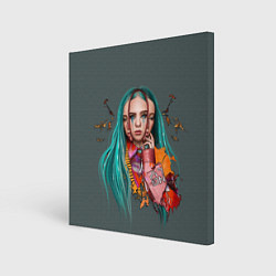 Холст квадратный BILLIE EILISH, цвет: 3D-принт