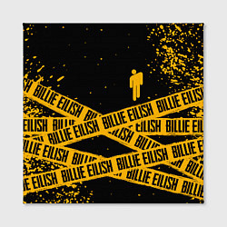 Холст квадратный BILLIE EILISH: Yellow & Black Tape, цвет: 3D-принт — фото 2
