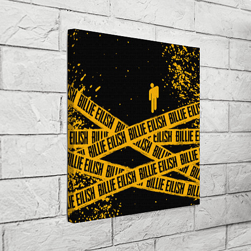 Картина квадратная BILLIE EILISH: Yellow & Black Tape / 3D-принт – фото 3