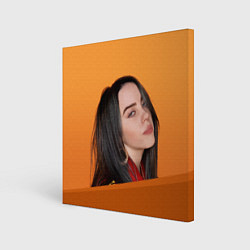 Холст квадратный BILLIE EILISH: Orange Mood, цвет: 3D-принт