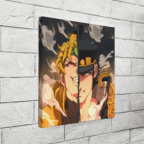 Картина квадратная Dio Brando x Jotaro / 3D-принт – фото 3