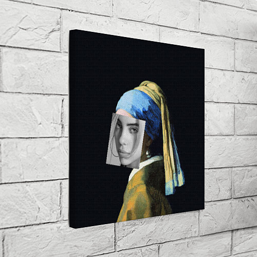 Картина квадратная Billie Eilish с Сережкой / 3D-принт – фото 3
