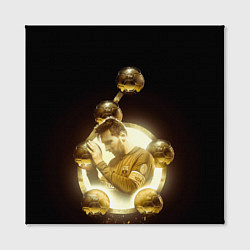 Холст квадратный Месси шестикратный, цвет: 3D-принт — фото 2