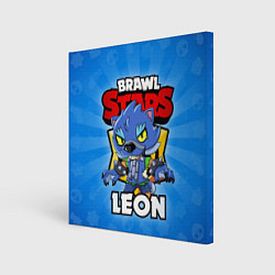 Холст квадратный BRAWL STARS WEREWOLF LEON, цвет: 3D-принт