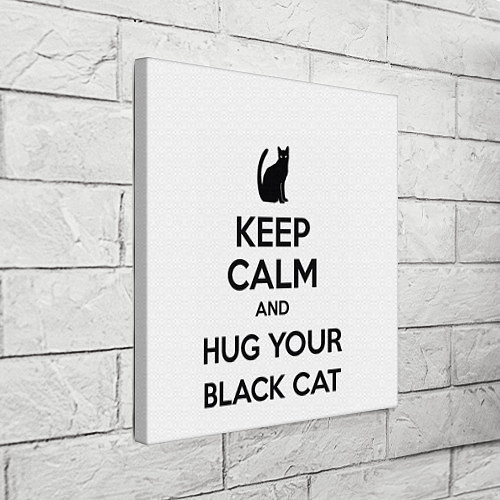 Картина квадратная Обними своего черного кота / 3D-принт – фото 3
