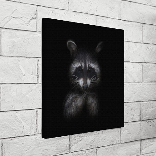 Картина квадратная Енот / 3D-принт – фото 3