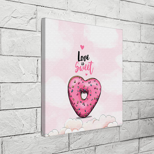 Картина квадратная Пончик сердечко / 3D-принт – фото 3